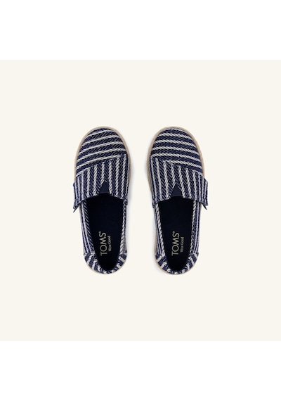 10023199 Navy Espadril Erkek Çocuk 10023199 Toms Dıana Alpargata Rope 2.0 Navy Nautical Stripe
