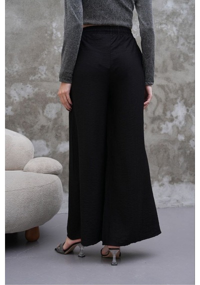 Rawea Kadın Modal Kumaş Etek Pantolon - Oversize & Geniş Paça Siyah