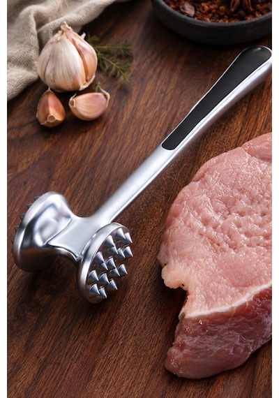 Döküm Et Dövücü Çift Taraflı Dayanıklı Alüminyum Gövde Et Yumuşatma Tokmağı Ergonomik Saplı Pratik Ve Sağlam Et Tokmağı Mutfakta Et Hazırlığı İçin İdeal Mutfak Aleti Diğer