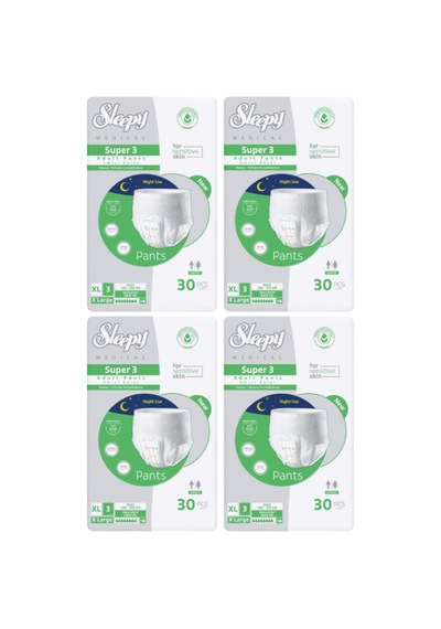 Sleepy Süper3 Emici Külot Xl Beden 4 Paket 120 Adet