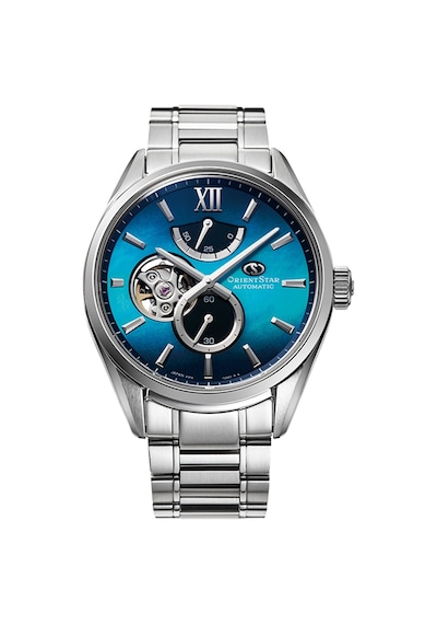 Orient Star Re-by0004a00b Otomatik Çelik Gri Open Heart Mavi Kadran Safir Kristal 40 Mm Erkek Kol Saati
