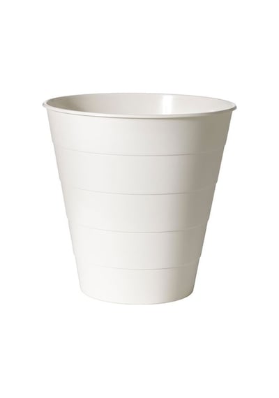 Ikea FNISS 10 LT 28 CM Masaaltı Çöp Kovası Beyaz