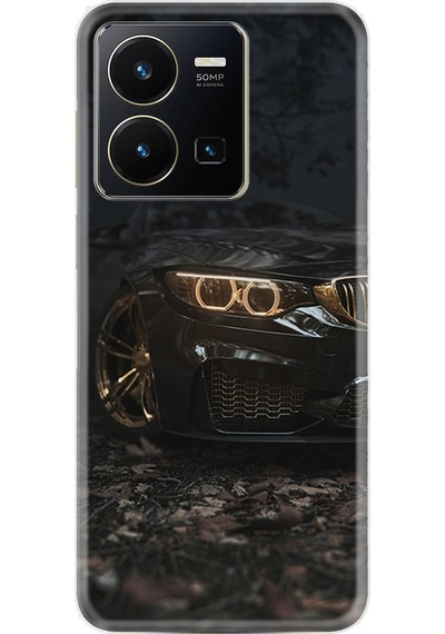 Vivo Y36 Kılıf Silikon Desen Özel Seri Black Car 1768