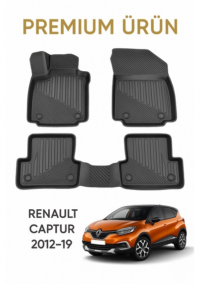 Renault Captur 2012-2019+uyumlu 3d Oto Paspas Premium