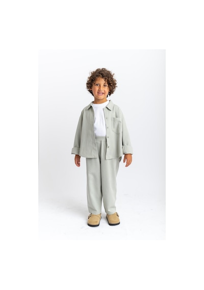 Oliven The Kid Oliventhekid Unisex Balon Pantolon Gömlek Takım Mint Mint Yeşili