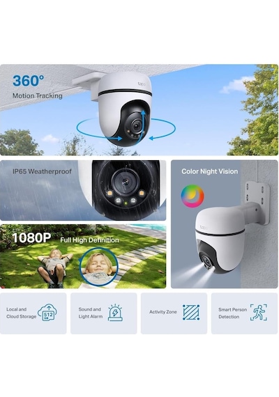 Tp-link Tapo C500 V2.0 Işıklı Ve Renkli Gece Görüşlü, Sesli Ve Iş