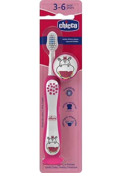Chicco Diş Fırçası 3-6 Yaş Hipo Pembe Renkli Çok Renkli
