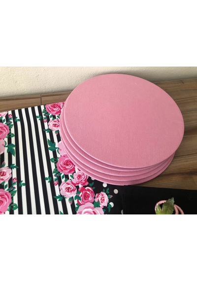 Sofra Sunum Seti Pembe Gül Desenli Çok Renkli