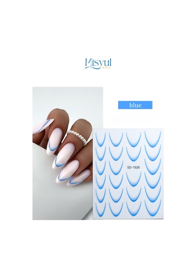 Misyul 5d Tırnak Sticker Yapışkanı Renkliden Şeffafa Gradyan 23 Parça Karışık Renk Mıs-3517
