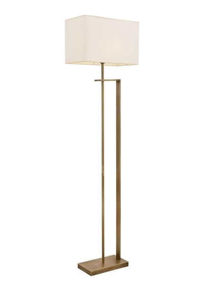 Avonnı Lm-9109-1e Eskitme Kaplama Lambader E27 Metal Kumaş Dekoratif Salon Aydınlatma 170 Cm - Teşhir Krem