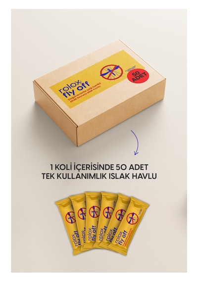 Fly Off - 50 Paket - Sinek Ve Kene Kovucu Islak Havlu