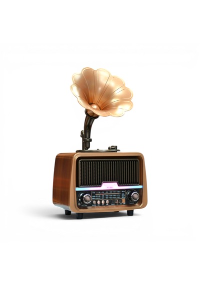 Rt-601 Gramafon Nostaljik Radyo,bluetooth Led Detay Nostalji Radyo