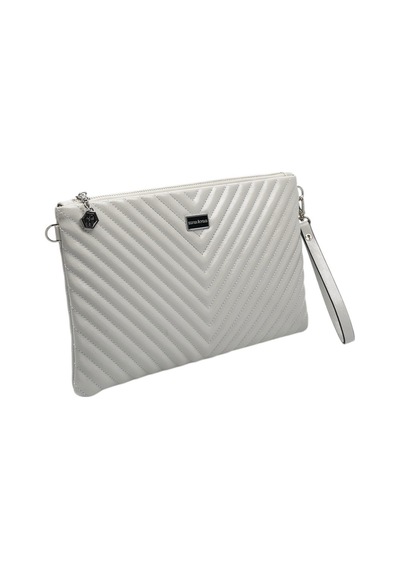 Silver Polo Crash Gri Kapitone V Kadın Portföy Ve Clutch El Çantası Sp1034