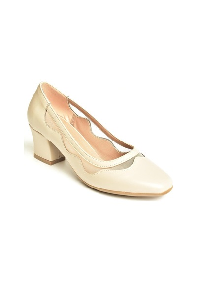 Fox Shoes U820052809 Ten Kalın Topuklu Kadın Ayakkabı Ten