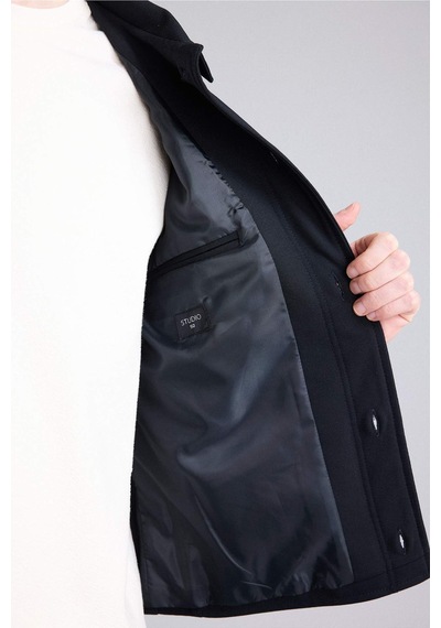 Defacto Regular Fıt Polo Yaka Astarlı Blazer Ceket G6393ax26spnv86 Lacivert-nv86