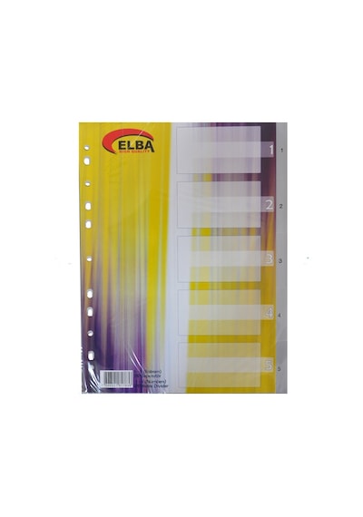 Bafix Seperatör 1-5 Rakamlı Plastik A4 Çok Renkli