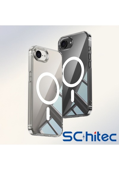 Schitec Apple Uyumlu iPhone 16e Magsafe Özellikli Şeffaf Kılıf