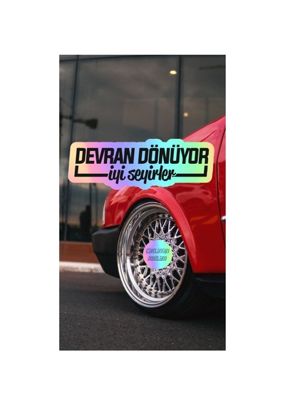 Hologram Devran Dönüyor, İyi Seyirler Yazı Jdm Araba-motosiklet Cam Etiket Sticker