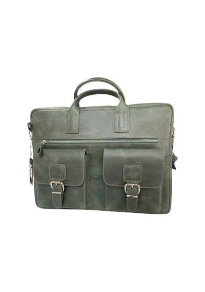 Mft Leather Hakiki Deri Laptop El Çantası Loreen 2230 Tiguan Haki