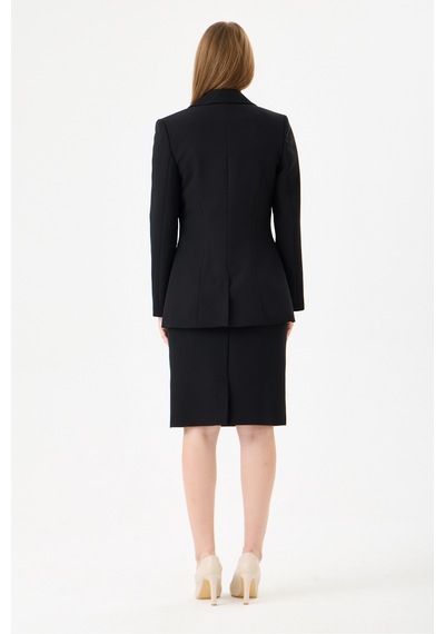 Velnara Moda Klasik Tek Düğme Ceket & Astarlı Kısa Kalem Etek - Kadın Takım Elbise Siyah- Velnara Tasarımı Siyah - 918616456 Siyah Velnara Moda Klasik Tek Düğme Ceket & Astarlı Kısa Kalem Etek - Kadın Takım Elbise Siyah- Velnara Tasarımı Siyah - 918616456 Siyah