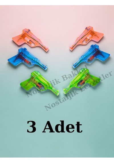 3 Adet Nostaljik Su Tabancası