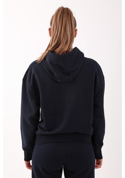 Maraton Sportswear Comfort Kadın Kapşonlu Uzun Kol Basic Lacivert Sweatshirt 21474-lacivert Lacivert