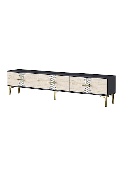 Tsa1832bg Slim Tv Stand, Tv Sehpası Beyaz-gold 180cm