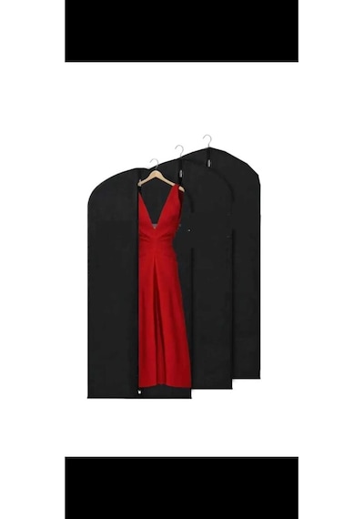 Abiye Elbise Askı Kılıfı Gamboç Kumaş 60 X 160 Siyah Diğer