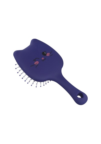 Beauty Kids Kitty Puf Açma Tarama Saç Fırçası Mor
