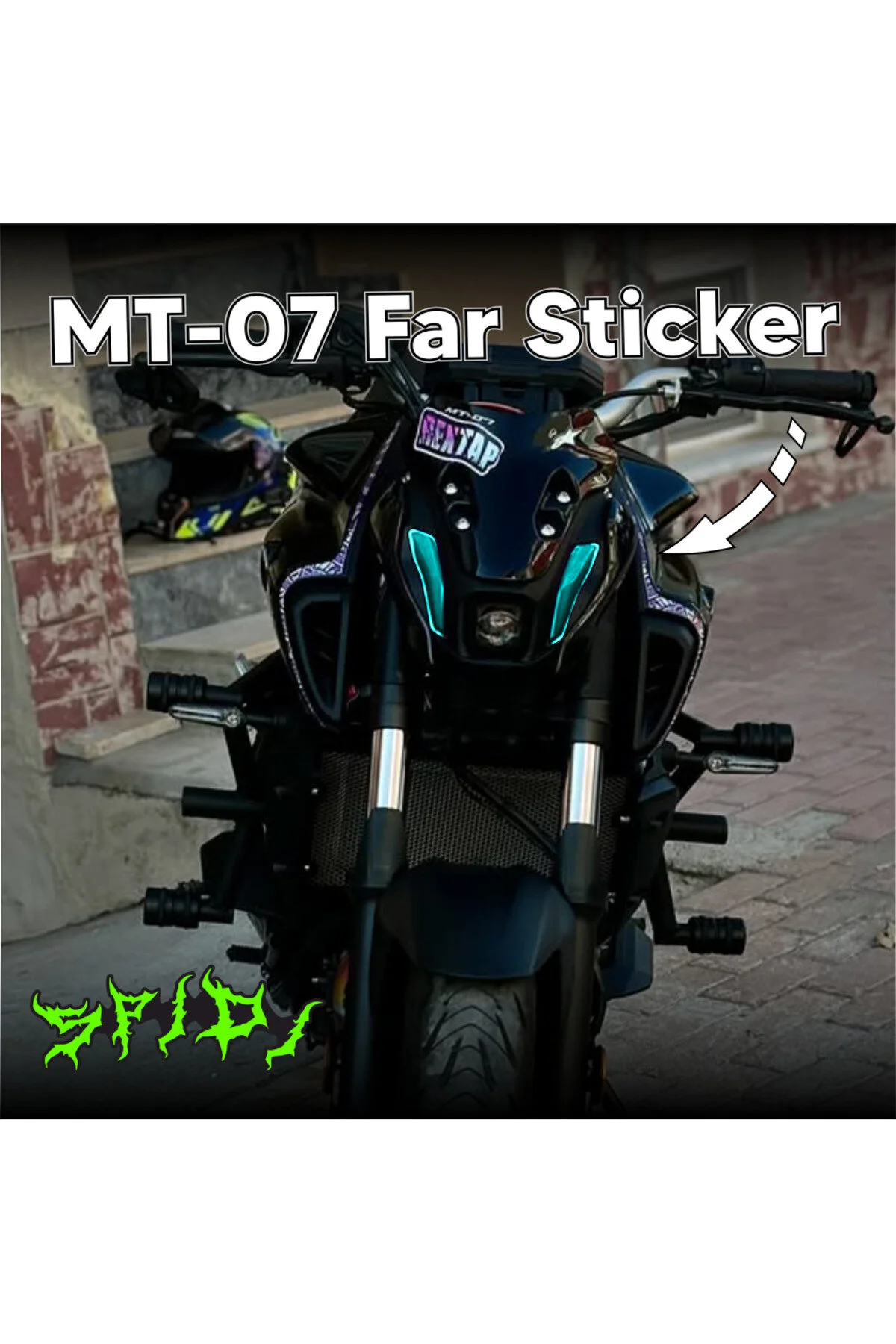 Mt-07 Turkuaz Far Sticker