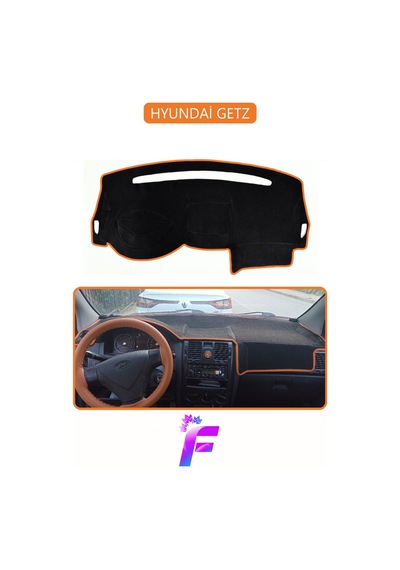 Hyundai Getz Uyumlu Ön Torpido Örtüsü Hızlı Ve Kolay Montaj Kaymaz Tasarım Tam Koruma G34 Kahverengi