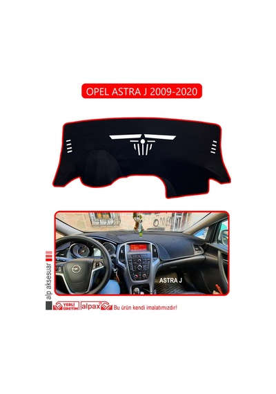 Opel Astra J 2009-2020 Torpido Koruma Halısı Kırmızı Kenar