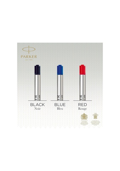 Parker 1950371 Quinkflow Tükenmez Kalem Yedeği, Orta Kalınlıkta U Çok Renkli