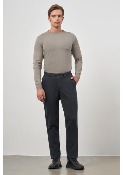 İmza Siyah Pamuklu Yandan Cepli Casual Comfort Fit Chino Pantolon 1003245154 Siyah