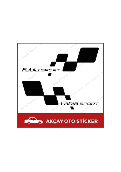 Skoda Fabia Sport Sticker (Takım Set) Fabia Sticker Oto Sticker