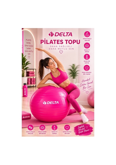 65 Cm Kutulu Deluxe 160 Cm - 169 Cm Boy Aralığında Olanlar Için Uygun Pilates Topu Ve Pompa Seti