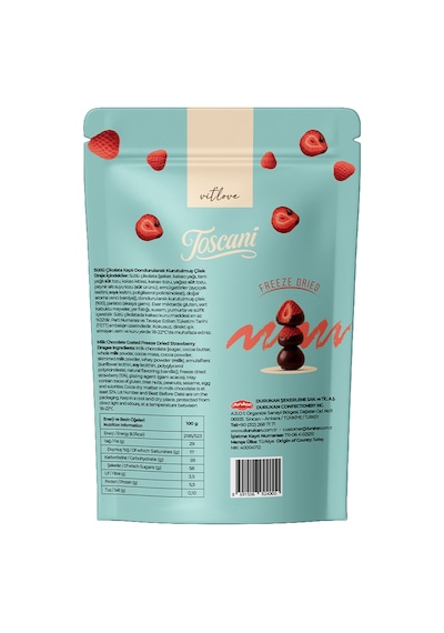 Toscanı Freeze Dondurulmus Çılek Sütlü 60 G