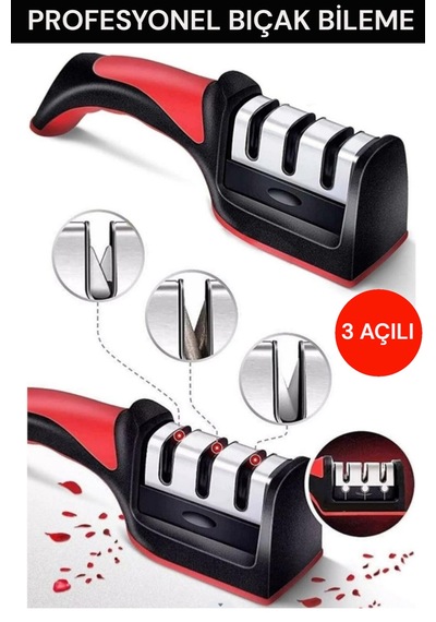 Profesyonel Bıçak Bileyici Tungsten Elmas 3 Açılı Şef Bıçak Bileyicisi