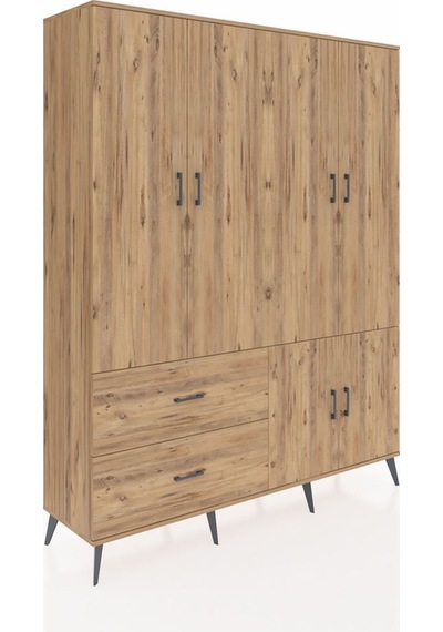 Hyperion Gardrop 5 Raflı 2 Çekmeceli 2 Askılı 176x44x221 Çam-çam Çam Hyperion Gardrop 5 Raflı 2 Çekmeceli 2 Askılı 176x44x221 Çam-çam Çam