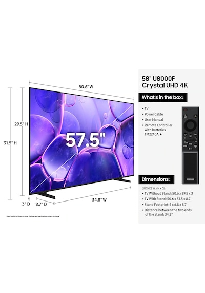 Samsung 58U8000F 58" Ultra HD 4K LED TV