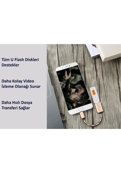 Tc319 Utv007 Chip Android Video Dvr Uyumlu Type-c Otg Kablo
