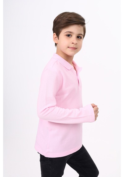 Toontoy Kids Toontoy Unisex Çocuk Nakışlı Tişört Açık Pembe