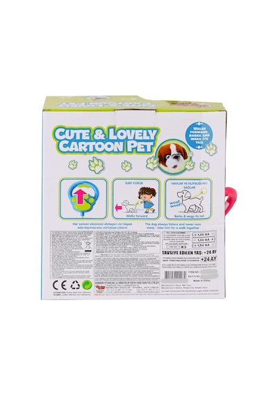 Pr66022-25 Yürüyen Tasmalı Peluş Köpek Çok Renkli