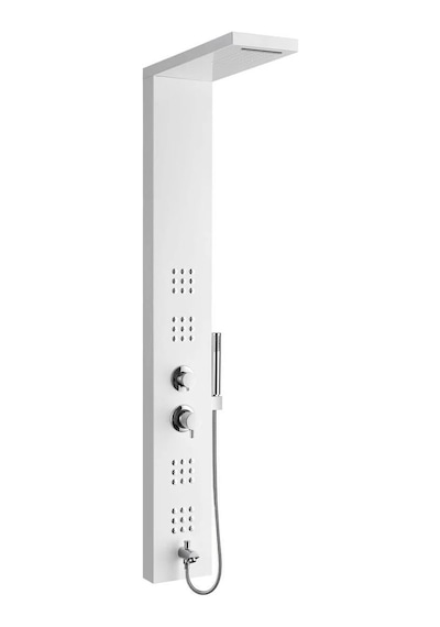 VitrA  A45807 Mds Shake Masajlı Duş Sistemi Beyaz 153 x 022 Krom
