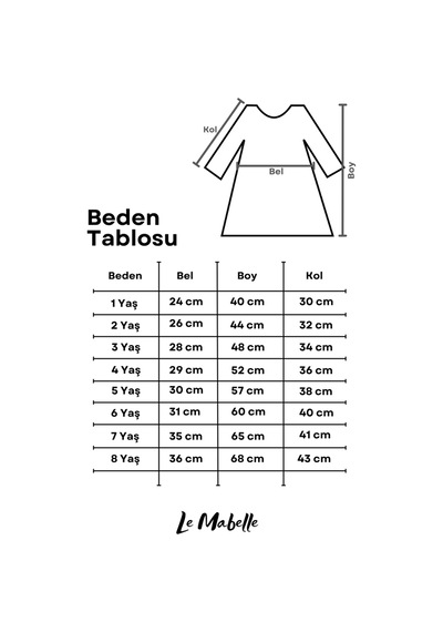 Le Mabelle Beyaz Uzun Kollu Fisto Yaka Detaylı Kız Bebek Elbise - Jesicca Beyaz