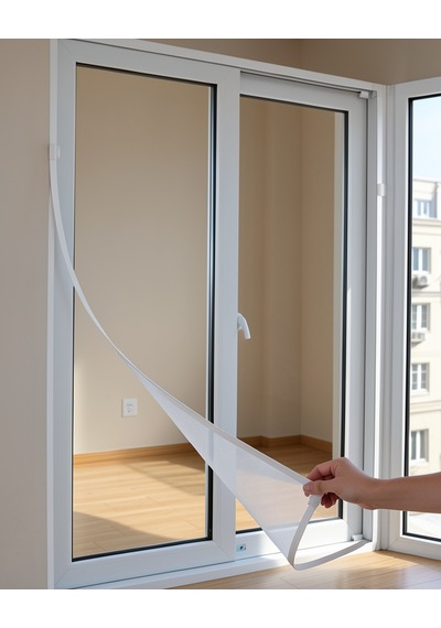 Pencere Sineklik Tülü 100x150 Cm Çift Taraflı Bant Hediyeli Kesilebilir Tül Sineklik Seti 0