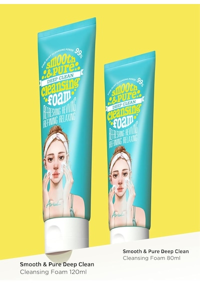 Smooth& Pure Deep Clean Cleansing Foam 80ml -bitki Özlü Arındırıcı Doğal Cilt Temizleme Köpüğü