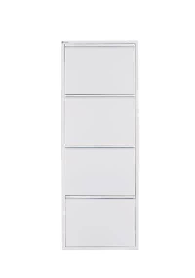 Arpelia Metal Ayakkabılık 4 Lü Beyaz