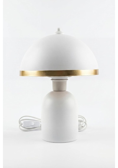 Tr Luna Gold Abajur, Bohem Masa Lambası Ve Salon Oturma Odası Aydınlatması - Beyaz - 25 Cm Modern Dekoratif Masa Genel