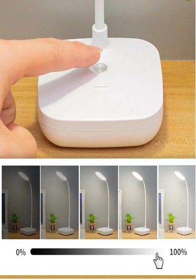 Kablosuz Şarjlı Dokunmatik Üç Renk Led Masa Lambası Ders Çalışma Okuma Işığı Dimmer Ayarlı Wb-01 Diğer 78685462
